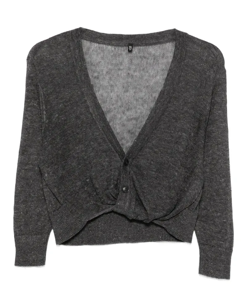 R13 twisted-front knit cardigan - Grau Grau