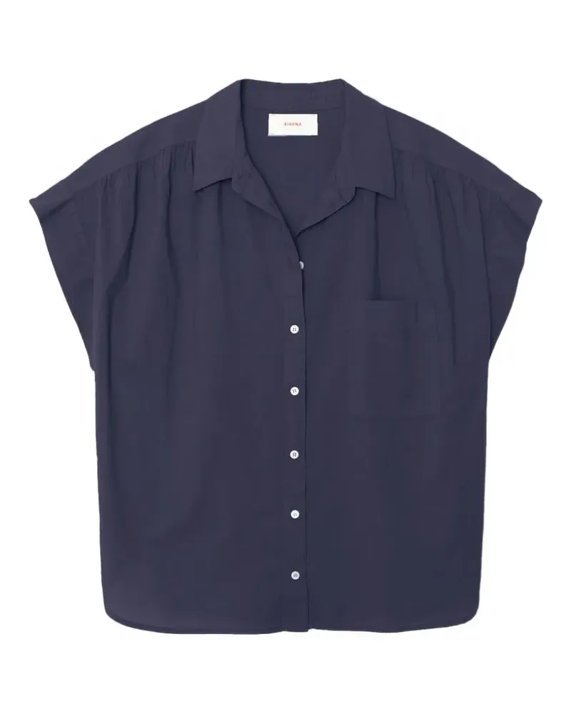 Xírena Kurzärmeliges Lexi Hemd - Blau Blau
