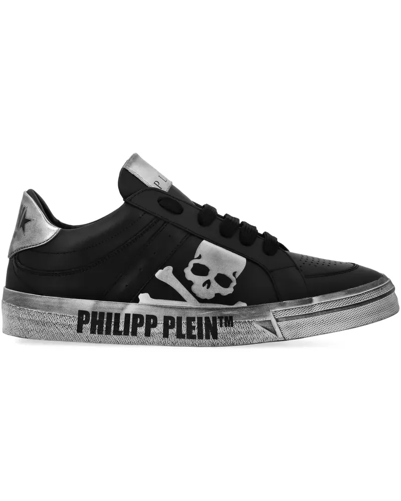 Philipp Plein Skull&Bones Lo-Top Sneakers - Schwarz Schwarz
