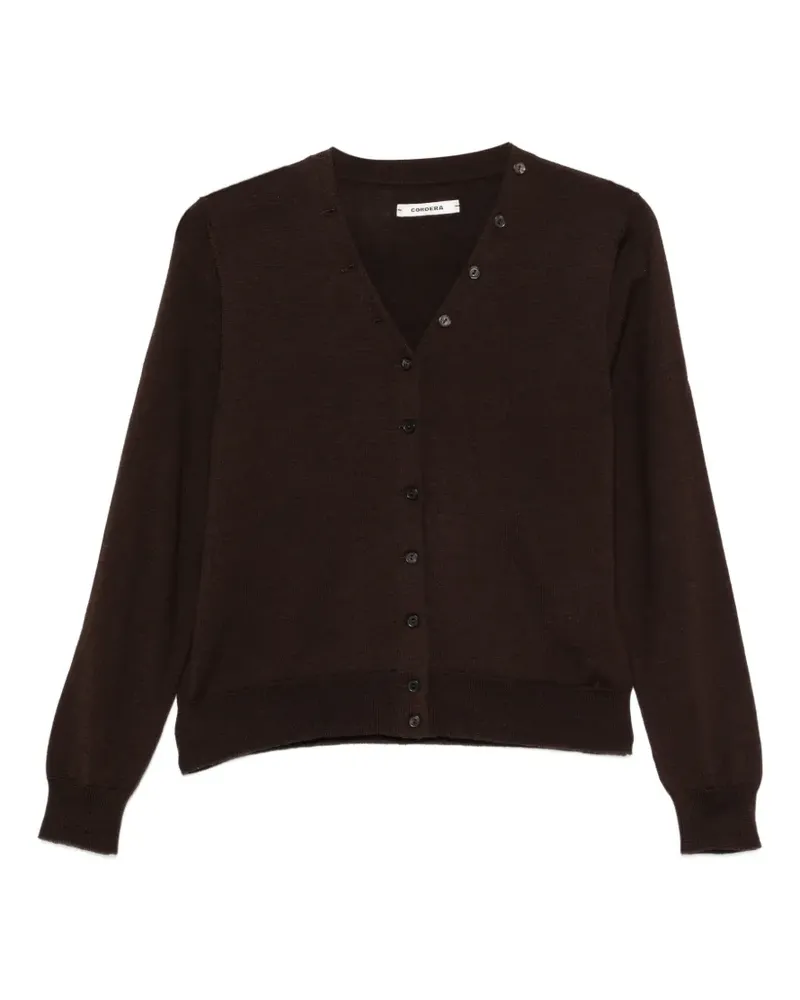 CORDERA Cardigan mit V-Ausschnitt - Braun Braun