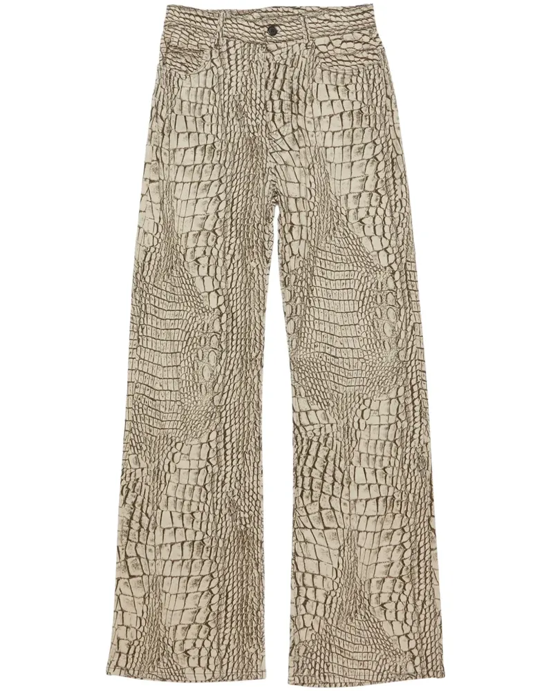 Acne Studios Hose mit Print - Grau Grau