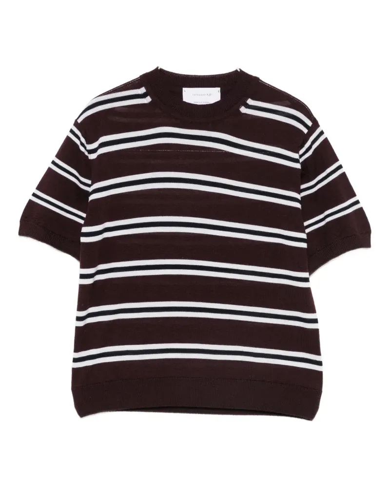 Daniele Fiesoli striped short-sleeve top - Braun Braun