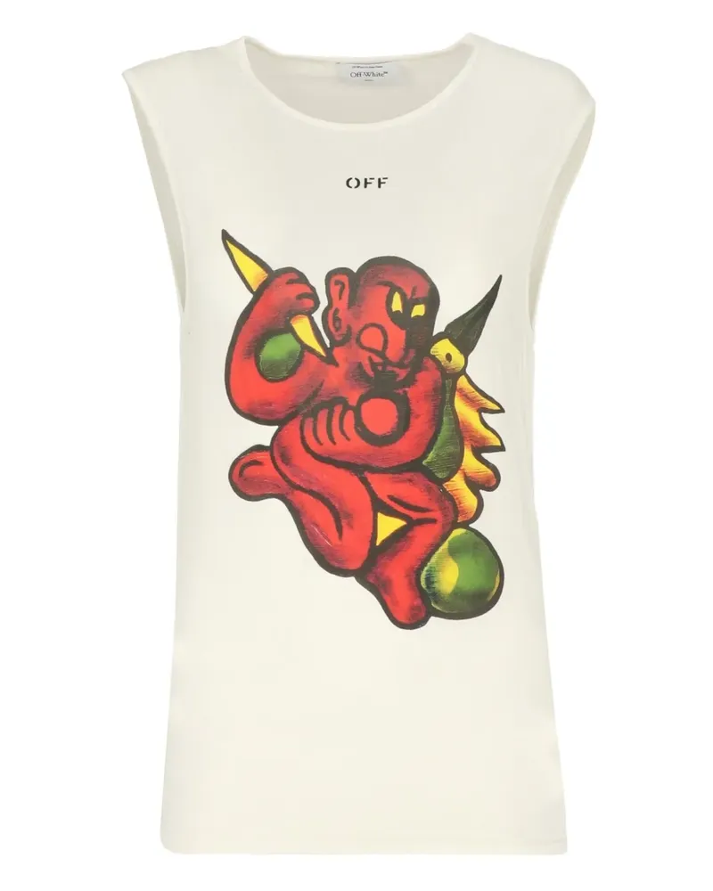 OFF-WHITE T-Shirt mit grafischem Motiv - Nude Nude