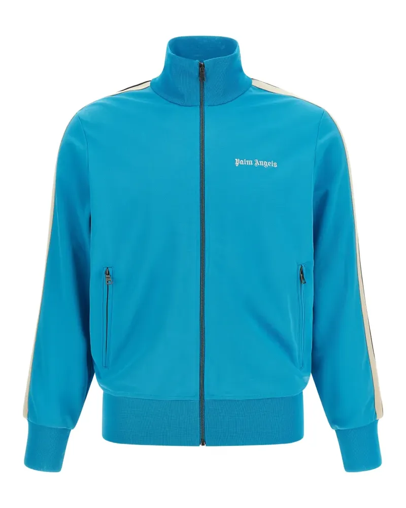 Palm Angels Sweatshirtjacke mit Streifendetail - Blau Blau