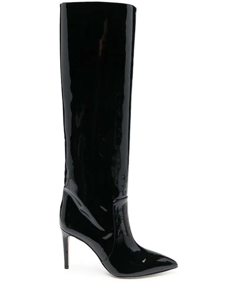 Paris Texas Stiefel mit spitzer Kappe 90mm - Schwarz Schwarz