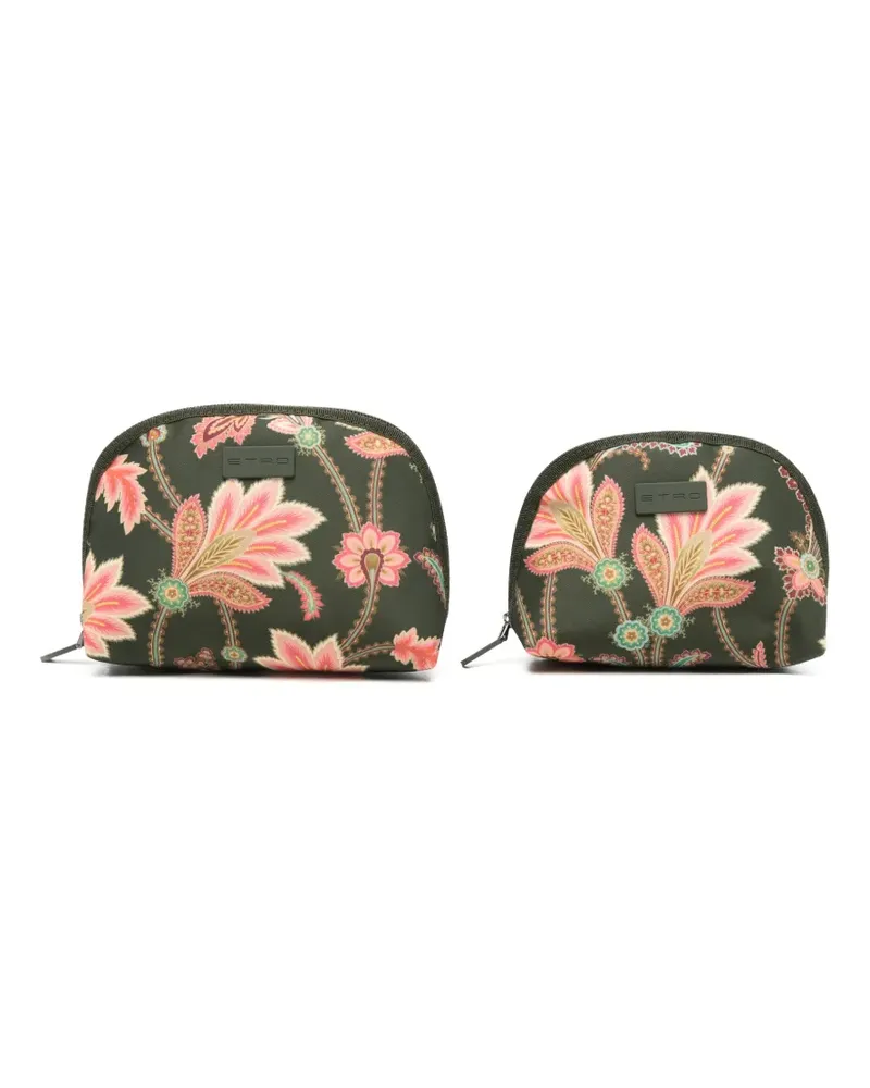 Etro Paisley-print makeup-bag set (set of two) - Grün Grün