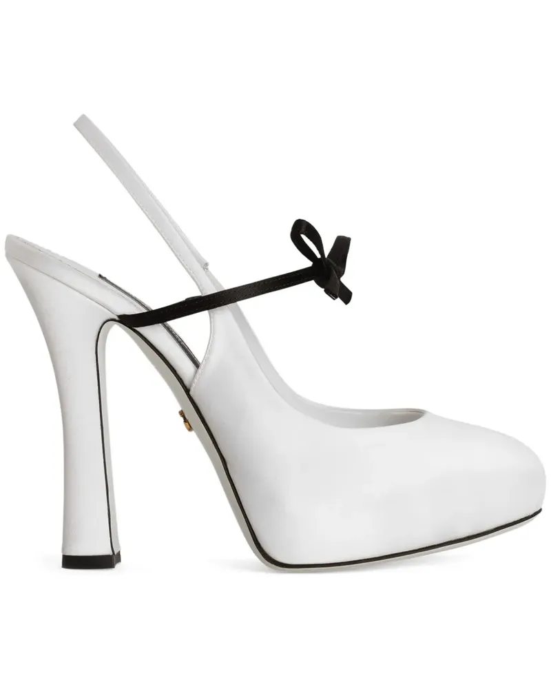 Dolce & Gabbana Satin-Pumps 105mm - Weiß Weiß