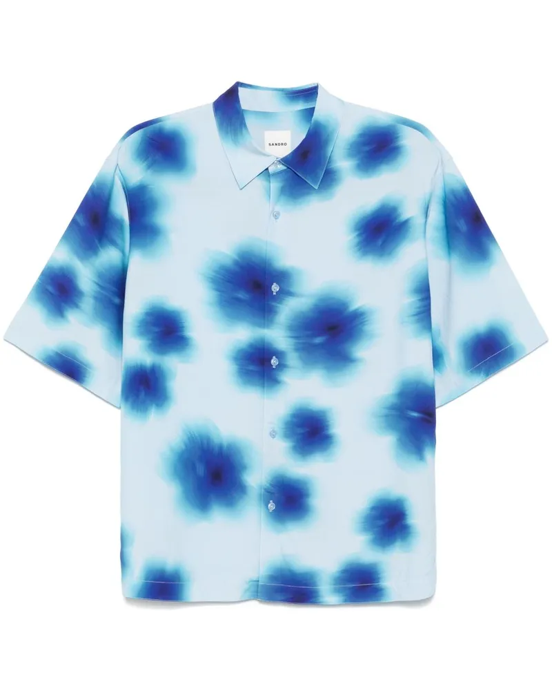 Sandro Hemd mit Blumen-Print - Blau Blau
