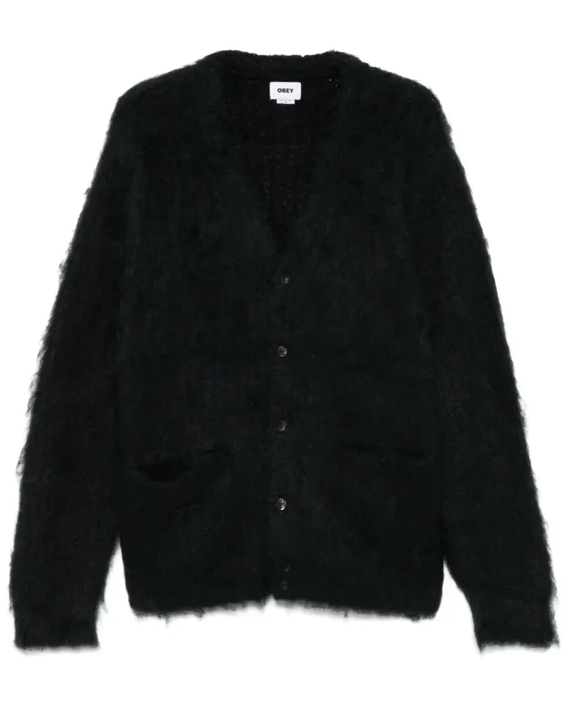Obey Patron Cardigan - Schwarz Schwarz