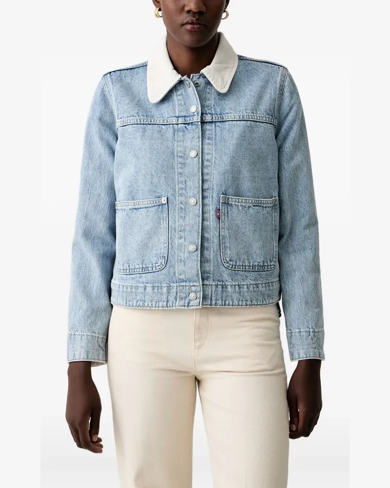 Levi's Utility Jeansjacke mit Cordkragen - Blau Blau