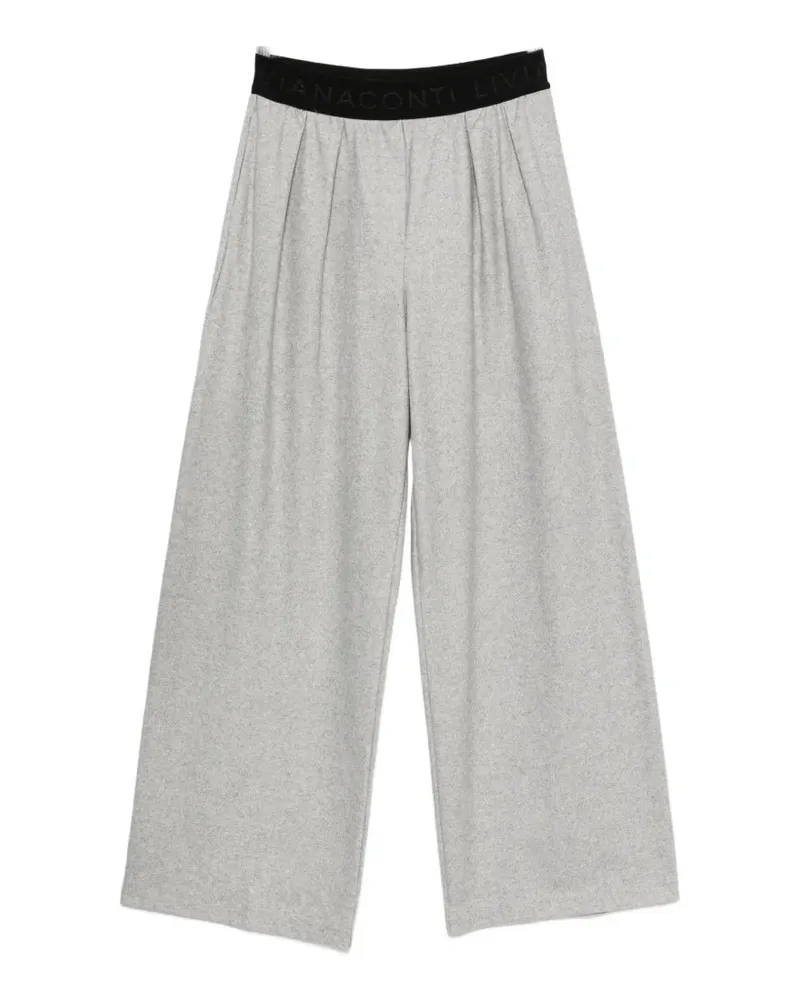 Liviana Conti logo-waistband trousers - Grau Grau