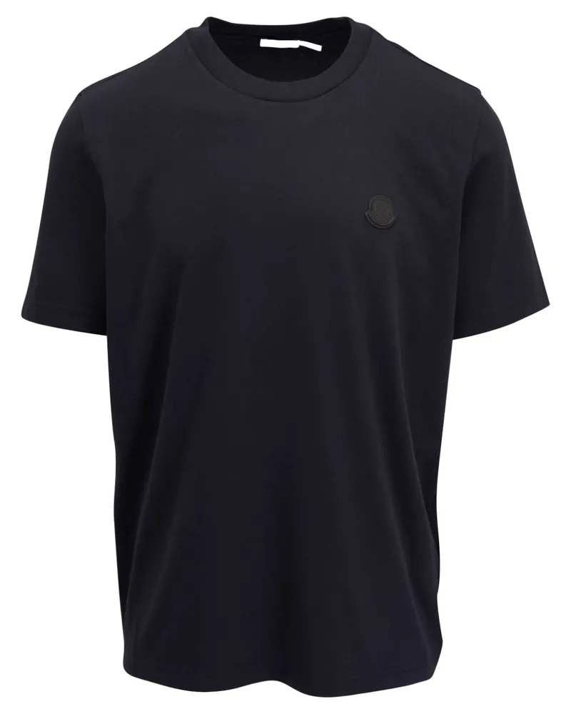 Moncler T-Shirt mit Logo - Blau Blau