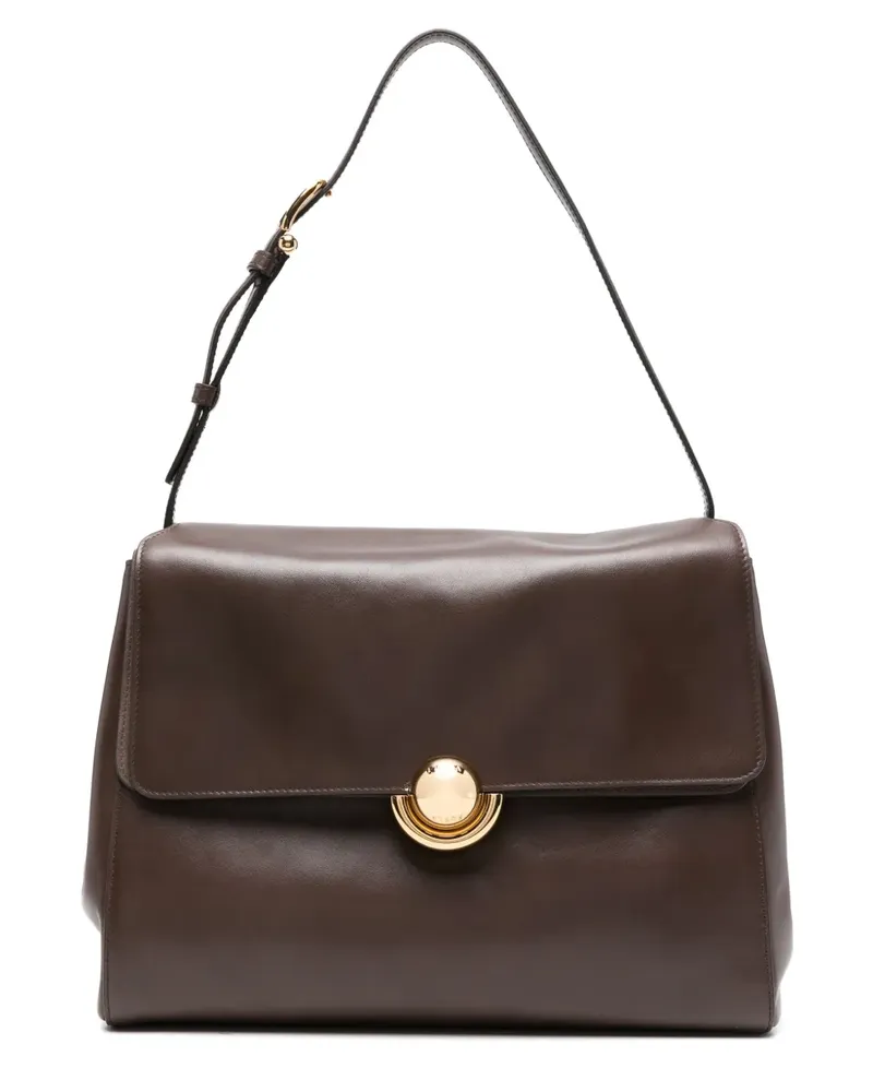 Furla circular-detail leather backpack - Braun Braun