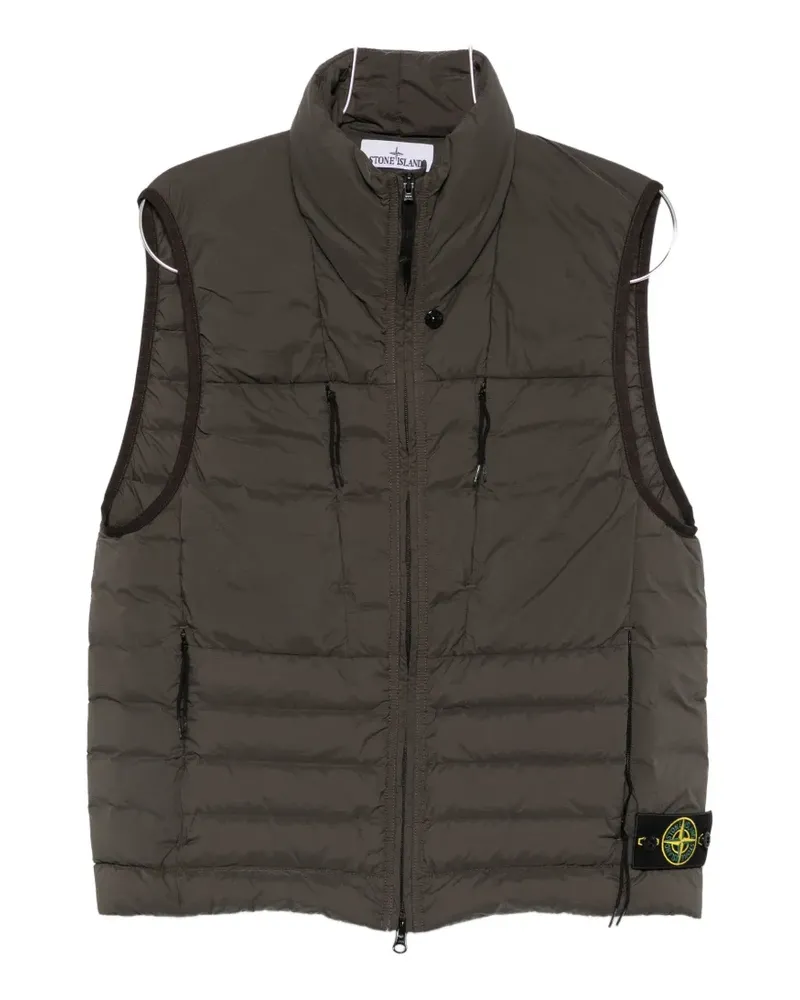 Stone Island quilted logo-patch gilet - Grün Grün