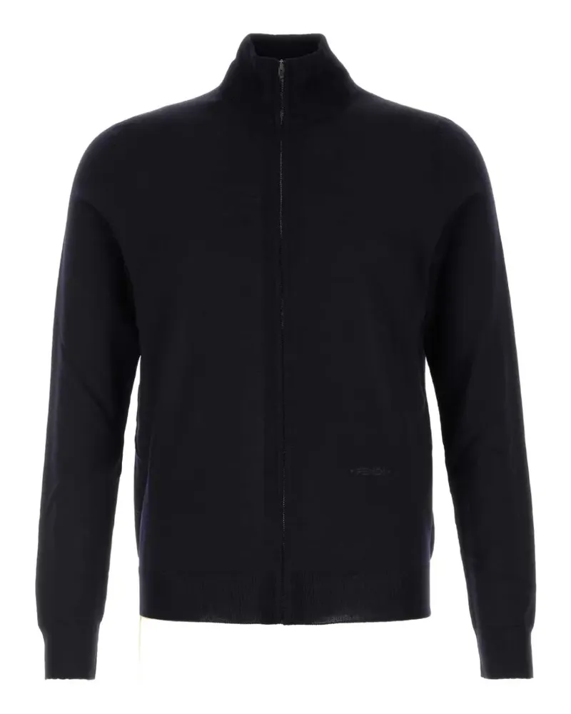 Fendi zip-up wool cardigan - Blau Blau
