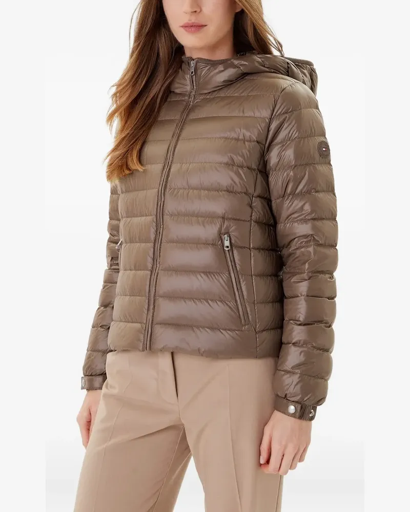 Tommy Hilfiger Gesteppte Kapuzenjacke - Braun Braun