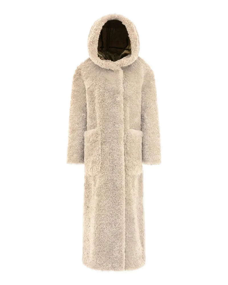 Herno Chantilly curly faux-fur coat - Nude Nude