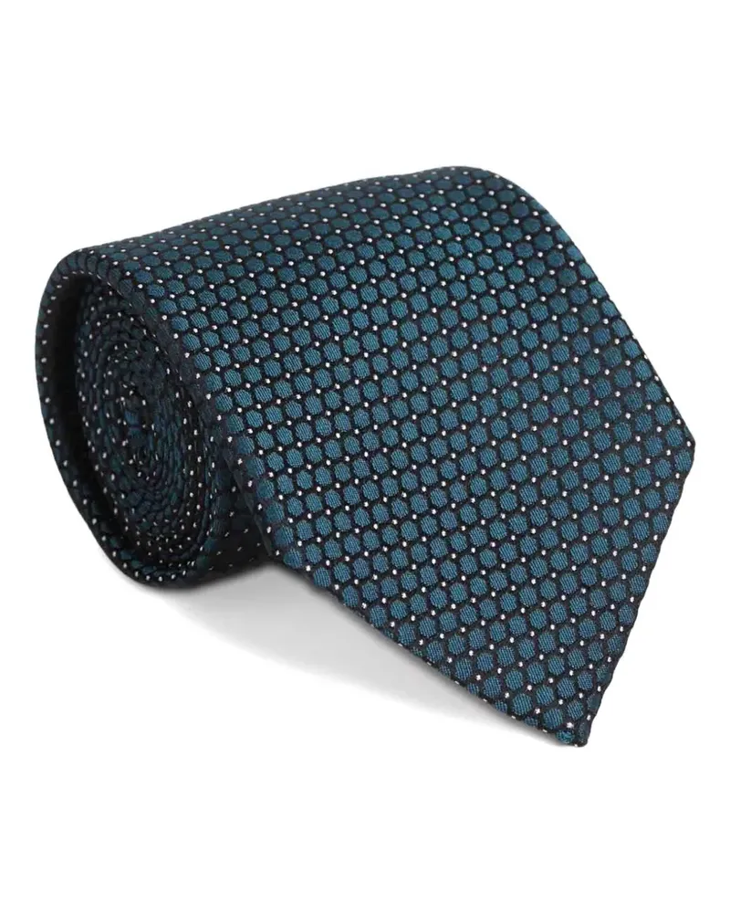 Ermenegildo Zegna patterned silk tie - Blau Blau