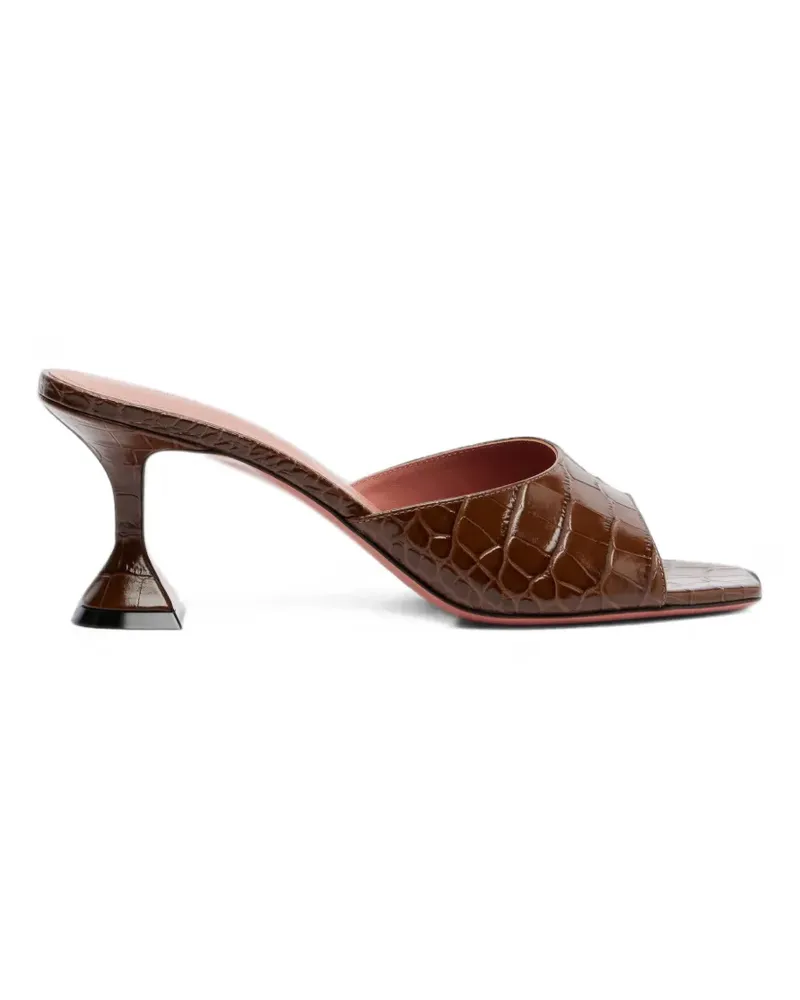 Amina Muaddi Lupita croc-effect sandals - Braun Braun