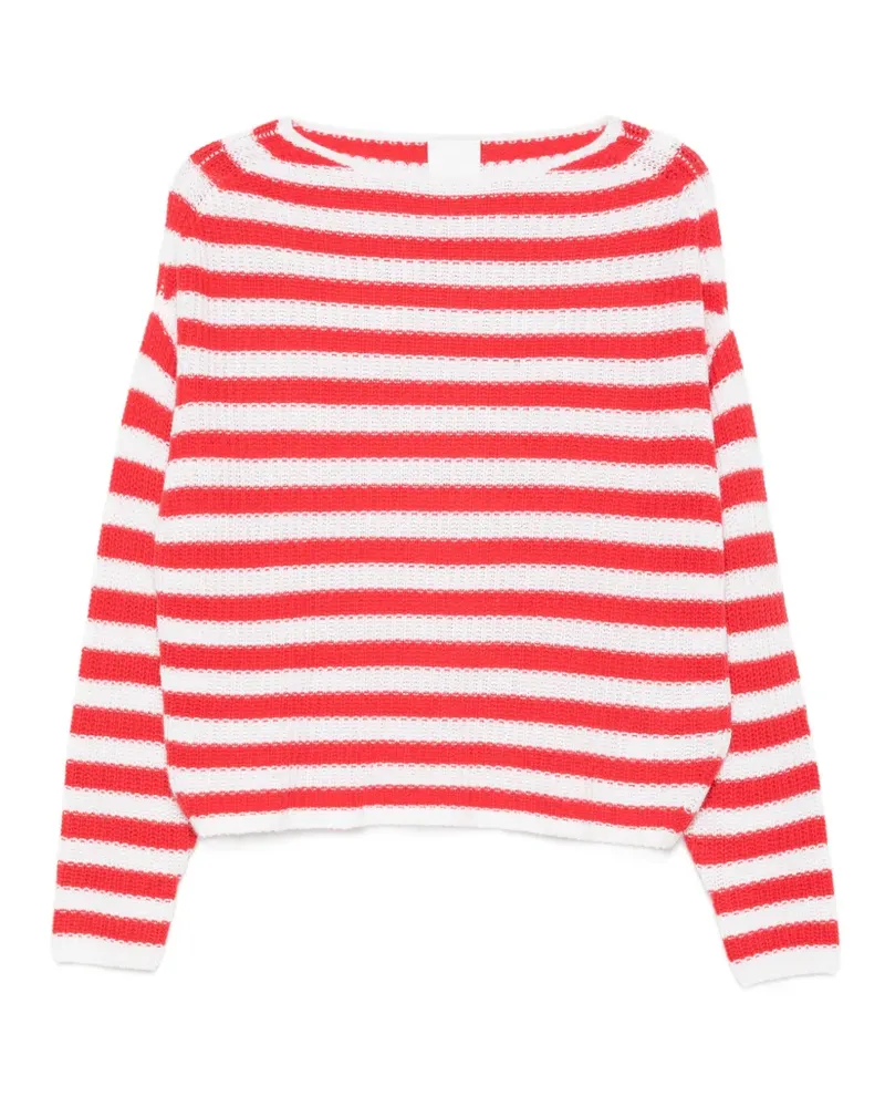 ALLUDE striped boat-neck sweater - Rot Rot