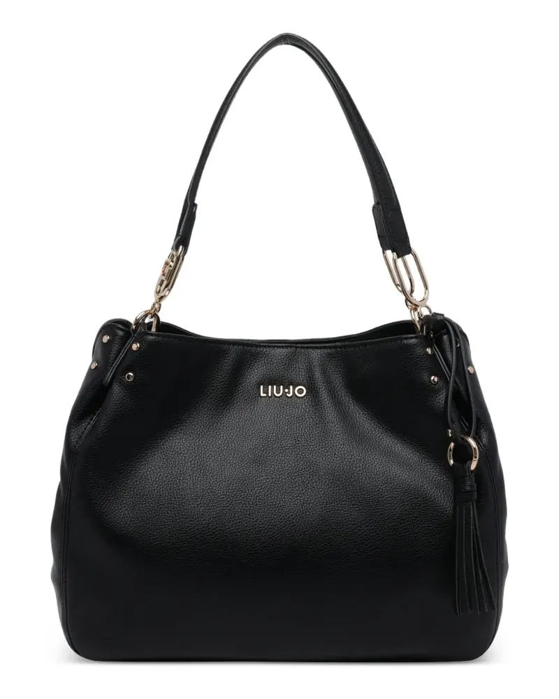 Liu Jo Schultertasche mit Logo-Schild - Schwarz Schwarz