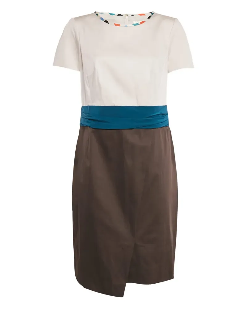 Paule Ka Kleid in Colour-Block-Optik - Weiß Weiß