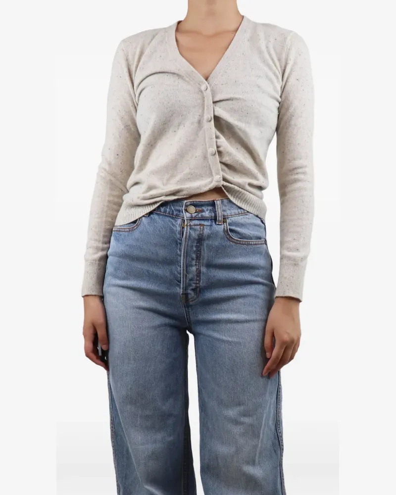 Altuzarra speckled ruched cardigan - Nude Nude