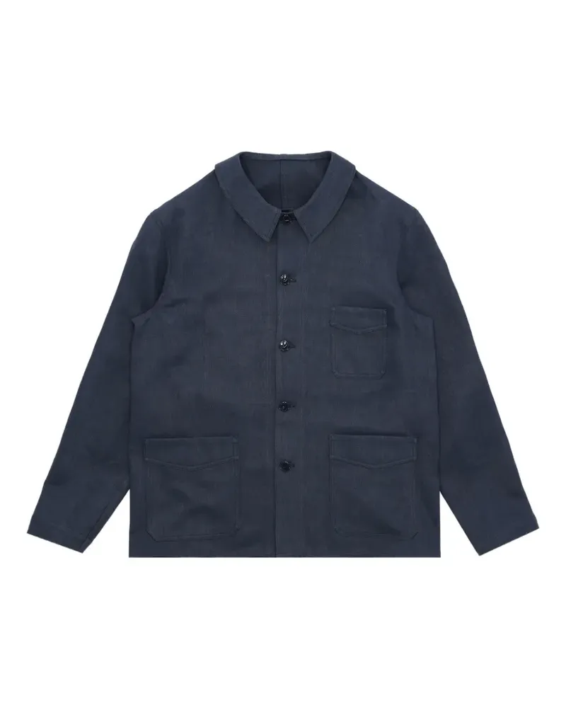 Fortela Boulevard Hemdjacke mit aufgesetzter Tasche - Blau Blau