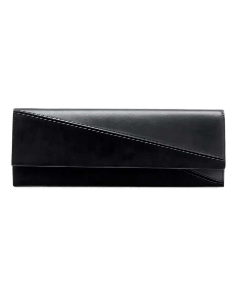 Proenza Schouler Hex clutch in smooth calf and lux suede - Schwarz Schwarz