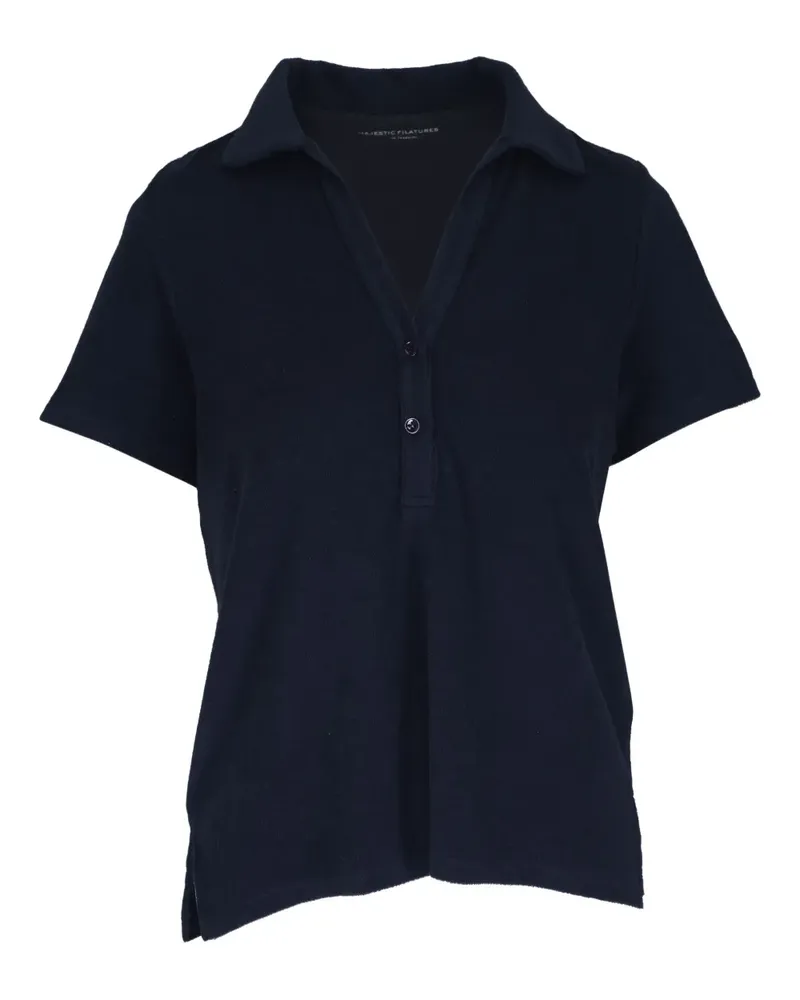 Majestic Klassisches Hemd - Blau Blau