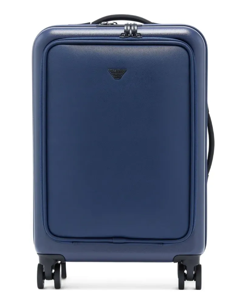 Emporio Armani Koffer mit Logo-Schild - Blau Blau