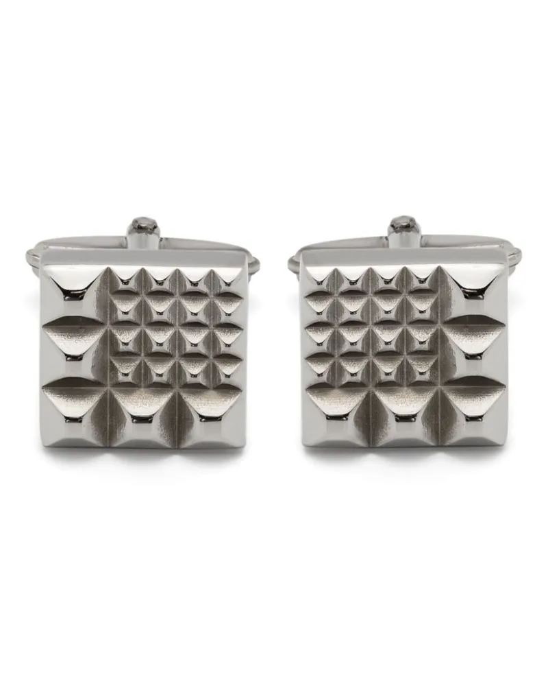 Lanvin Manschettenknöpfe mit eckigen Nieten - Silber Silber