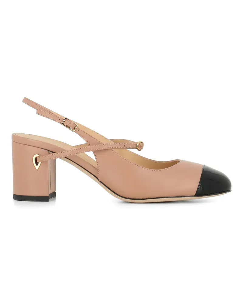 Jennifer Chamandi Mattia Pumps mit überkreuzten Riemen - Nude Nude