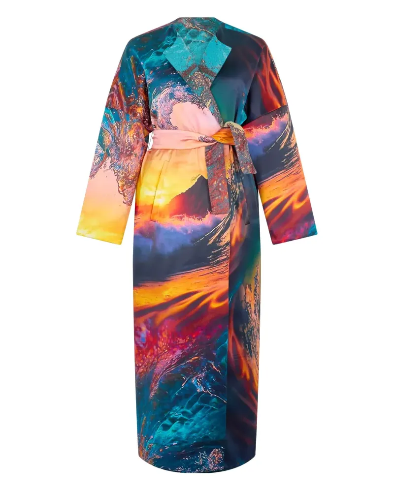 Roberto Cavalli Mantel mit abstraktem Muster - Blau Blau