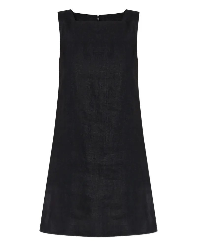 Posse Minikleid aus Leinen - Schwarz Schwarz