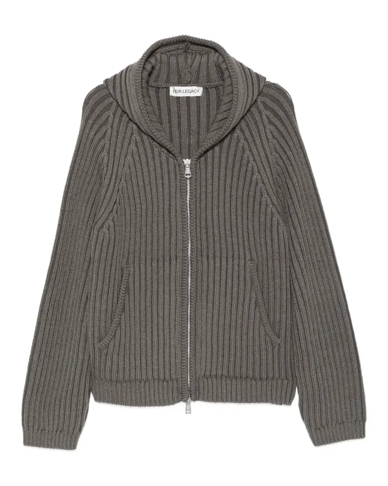 Our Legacy Gerippter Level Cardigan - Grau Grau