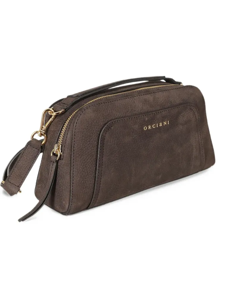 Orciani The Address 26 Soft logo-plaque tote bag - Braun Braun