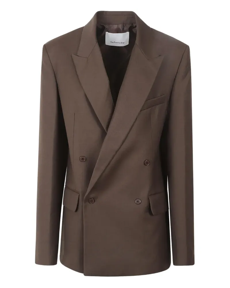 FRANKIE Shop Newark double-breasted flannel blazer - Braun Braun