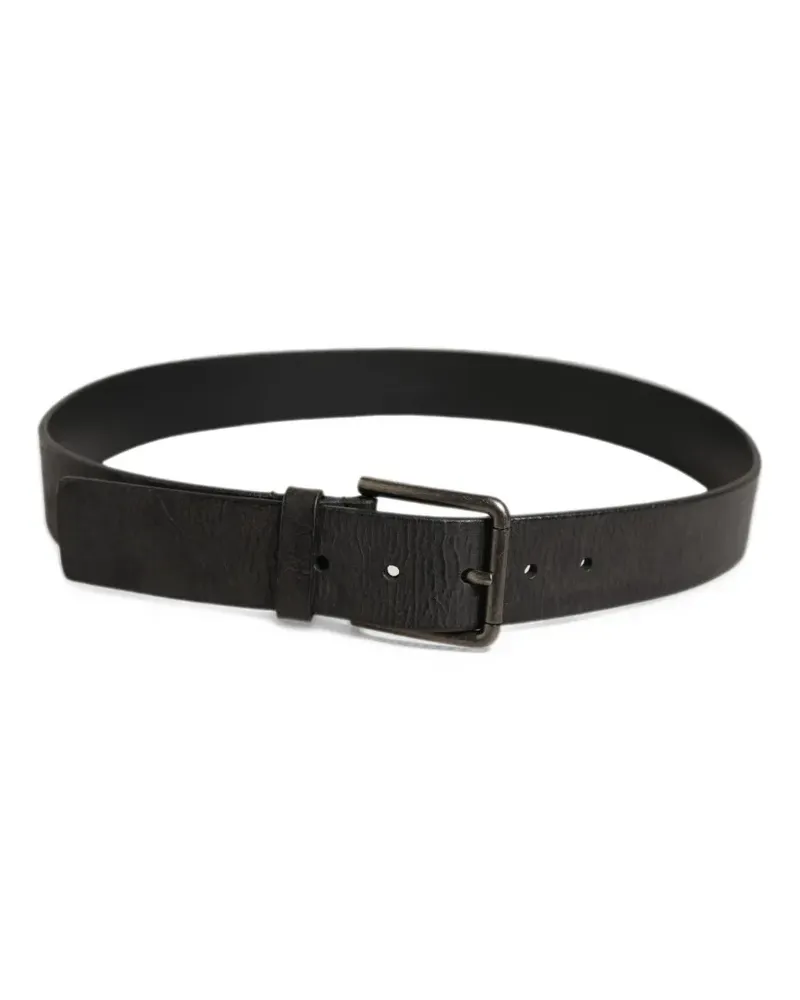 Dolce & Gabbana brushed-metal buckle leather belt - Schwarz Schwarz
