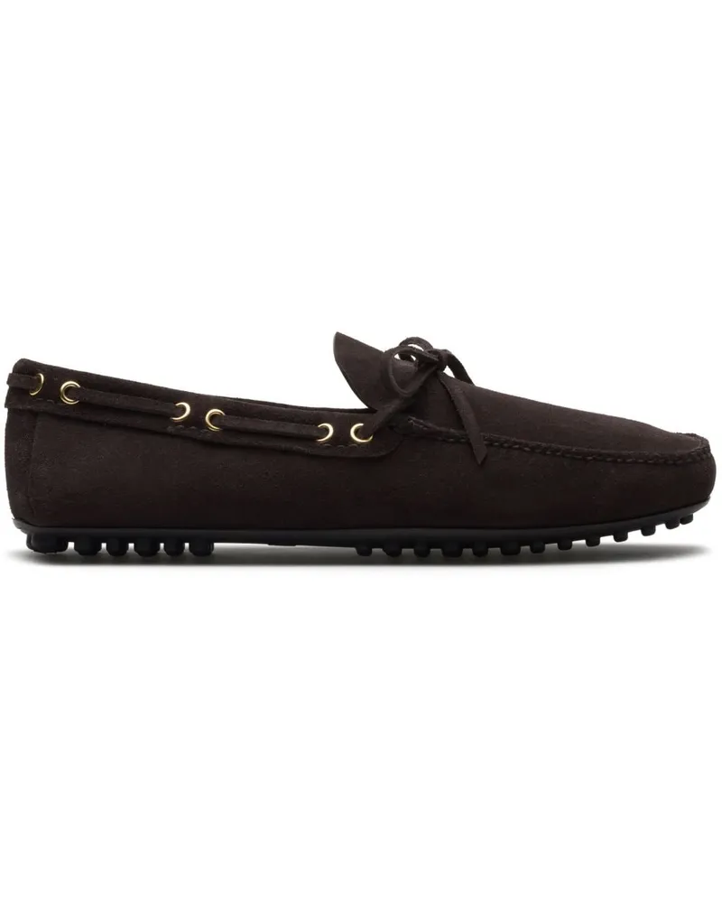 Car Shoe Wildleder-Loafer mit Schleifendetail - Braun Braun