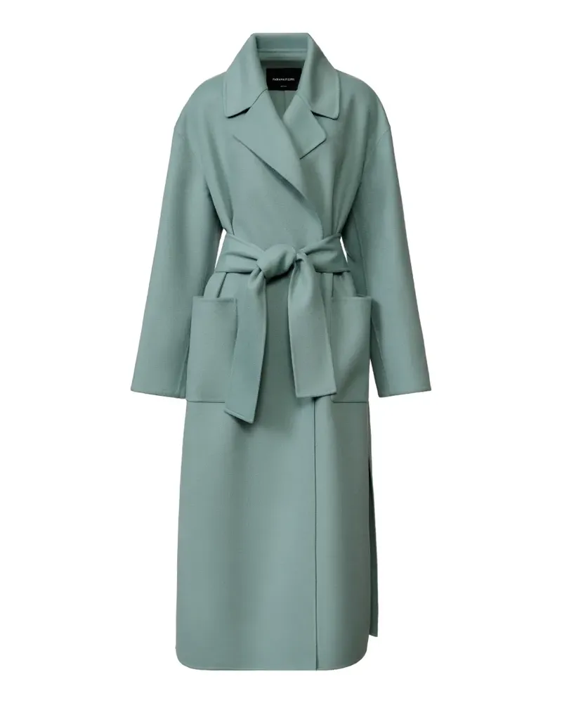 Fabiana Filippi belted patch-pocket coat - Blau Blau