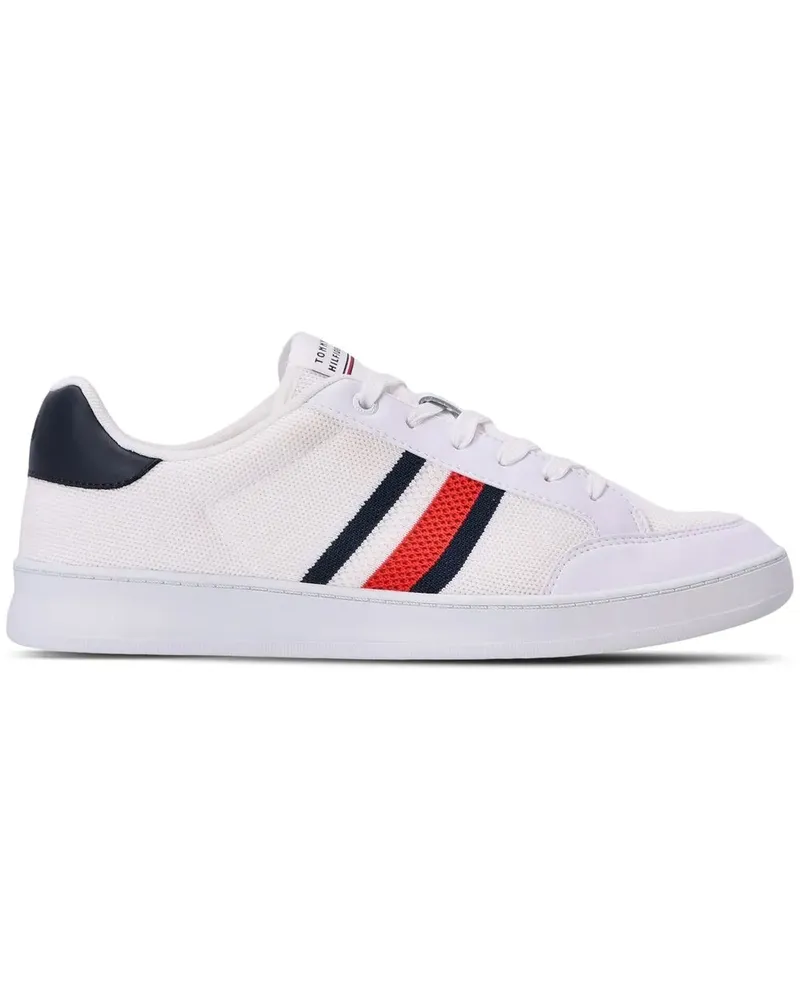 Tommy Hilfiger Gestreifte Sneakers - Weiß Weiß