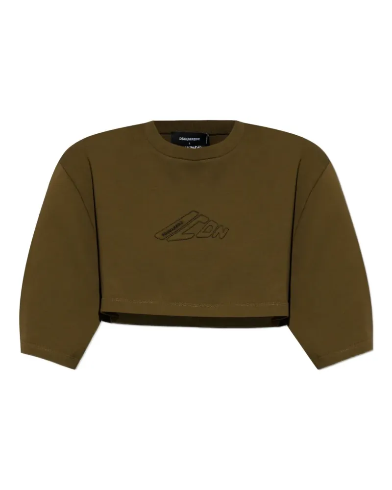 Dsquared2 Cropped-T-Shirt - Grün Grün