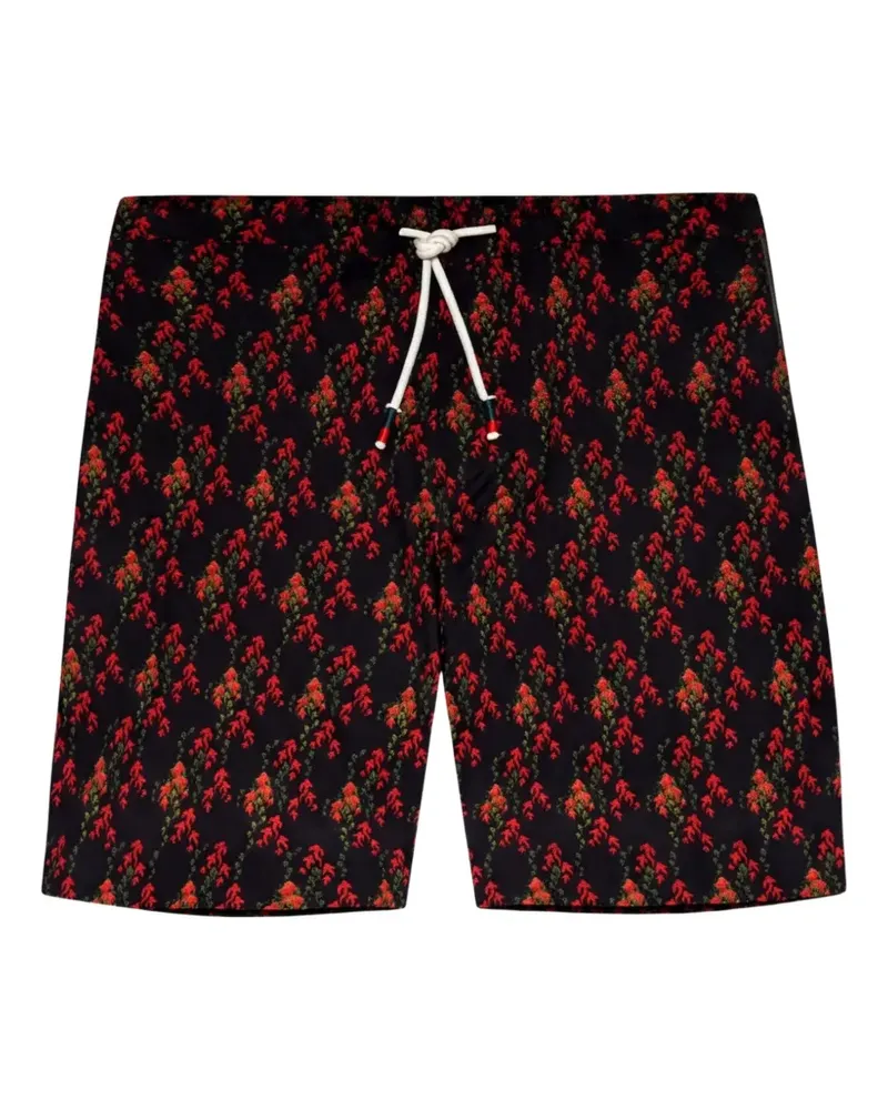 Orlebar Brown Devlin Shorts mit Blumenprint - Schwarz Schwarz