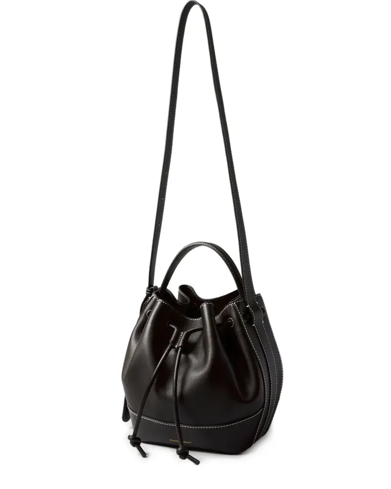 Claudie Pierlot Beuteltasche aus Leder - Schwarz Schwarz