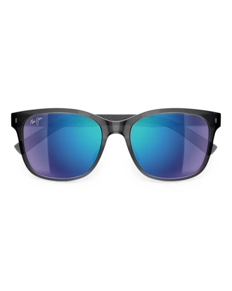 Maui Jim Eckige Owelo Sonnenbrille - Schwarz Schwarz