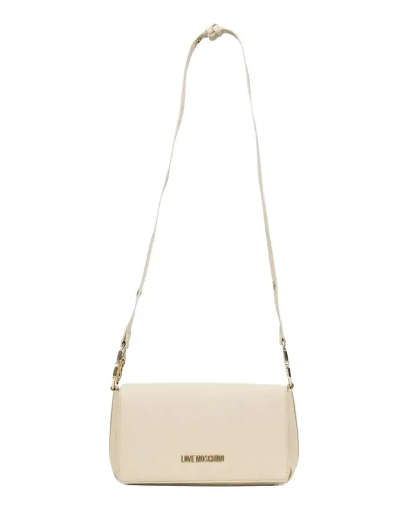 Moschino logo-plaque crossbody bag - Nude Nude