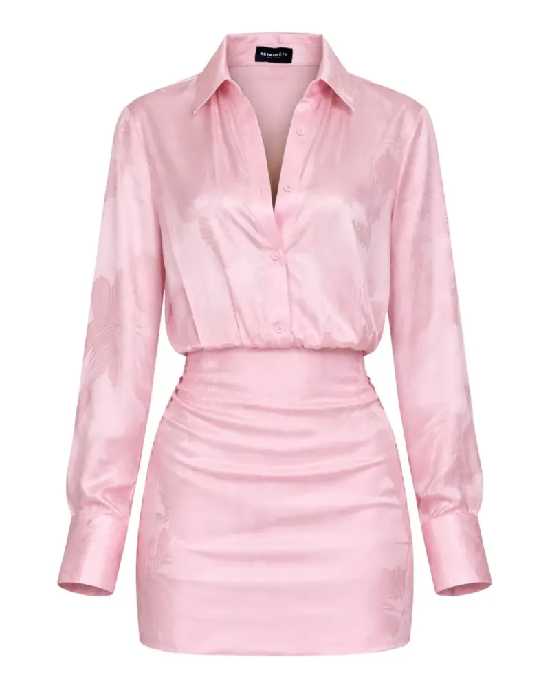 Retrofête tropical jacquard mini dress - Rosa Rosa