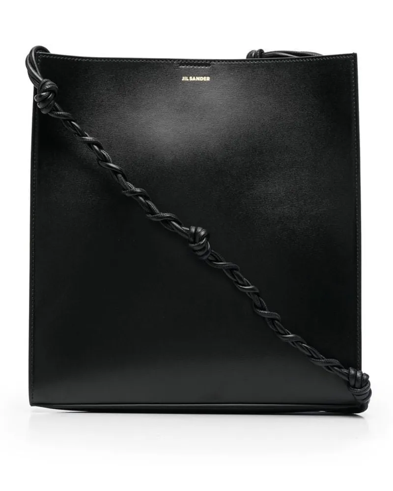 Jil Sander Schultertasche mit Logo-Print - Schwarz Schwarz