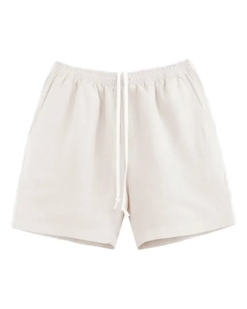 TRUE TRIBE drawstring-waist linen shorts - Nude Nude